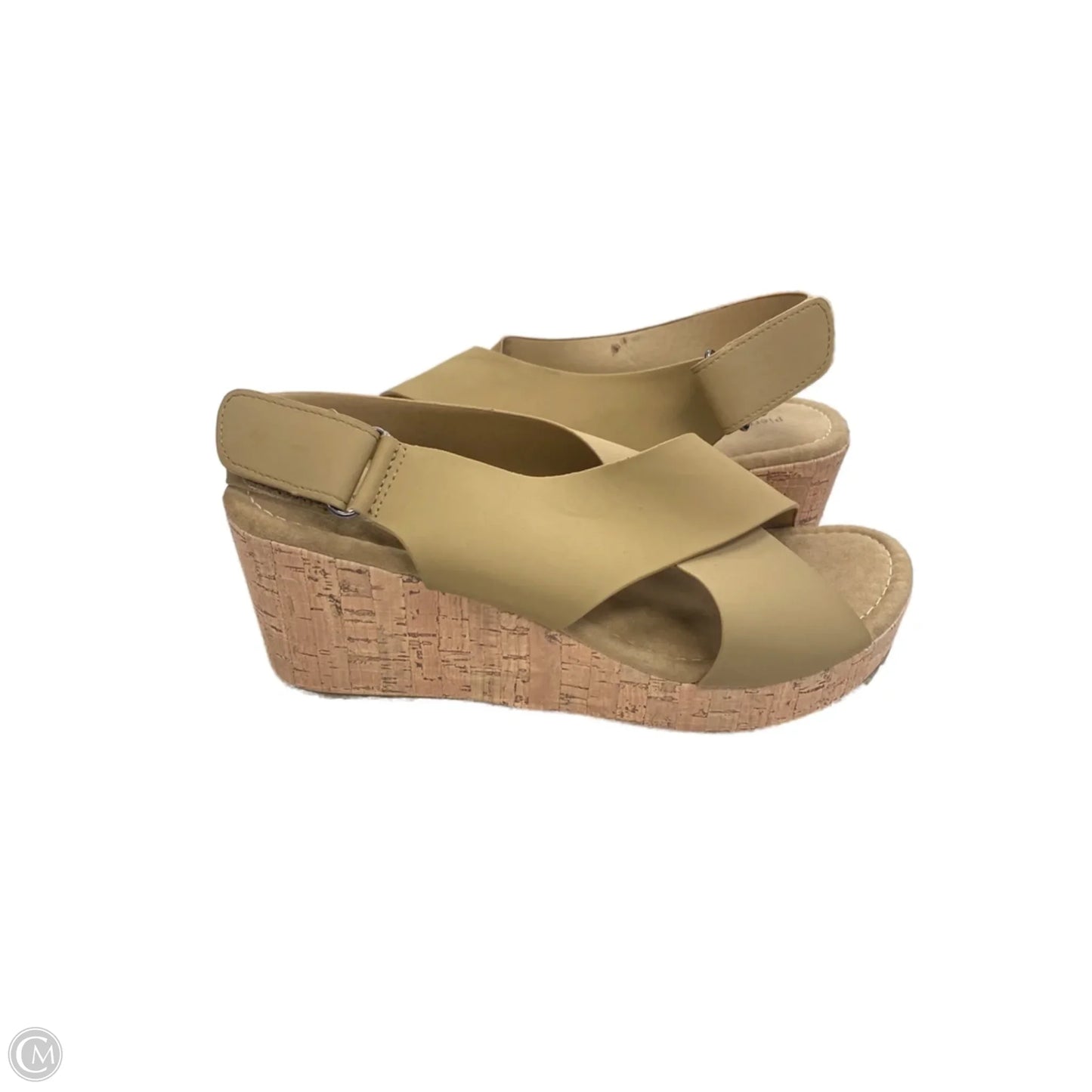Sandals Heels Wedge By Pierre Dumas In Beige, Size: 9