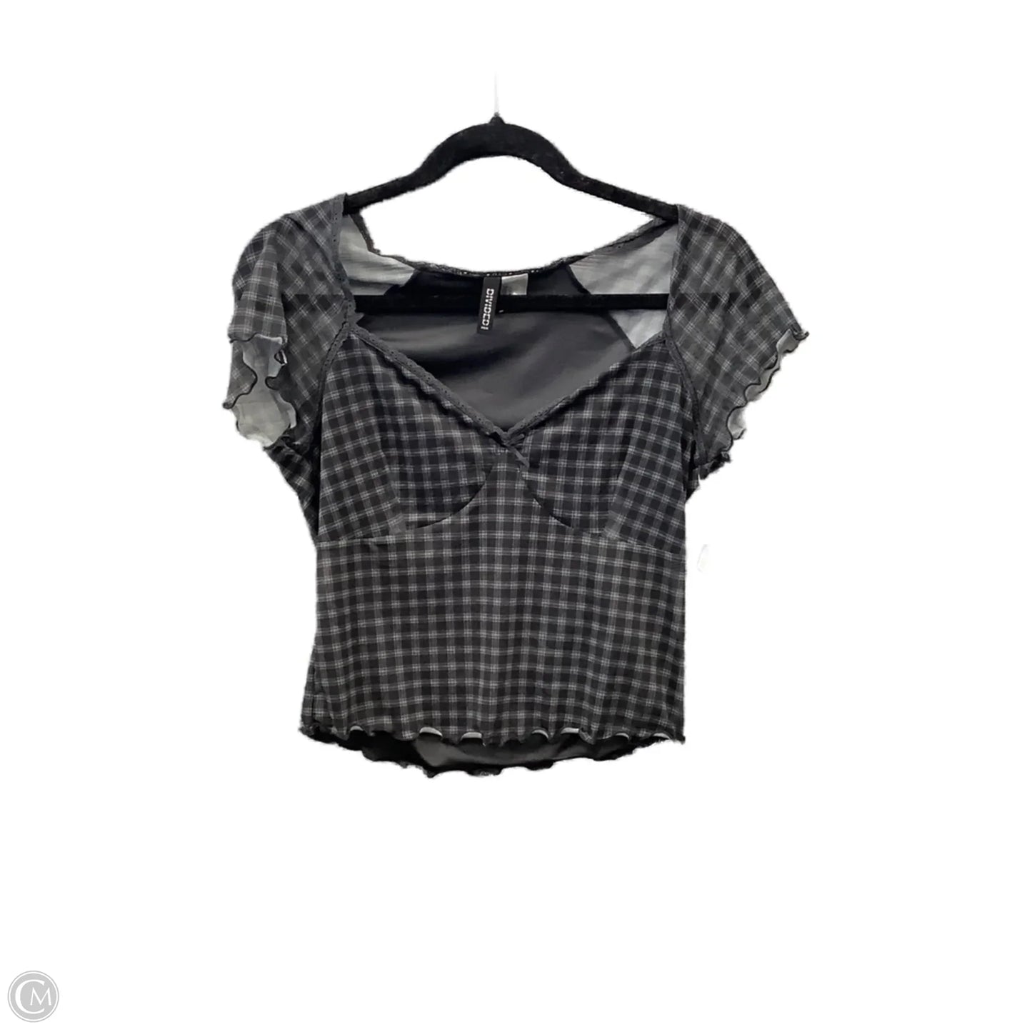 Top Short Sleeve By Divided In Black, Size: M