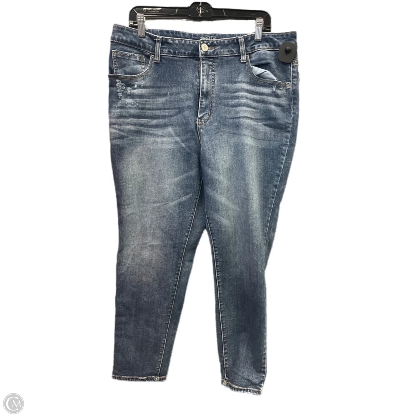 Jeans Skinny By Time And Tru In Blue Denim, Size: 20