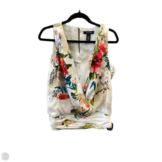 Top Short Sleeve By White House Black Market In Floral Print, Size: Xs