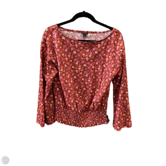 Top Long Sleeve By Ann Taylor In Orange, Size: S