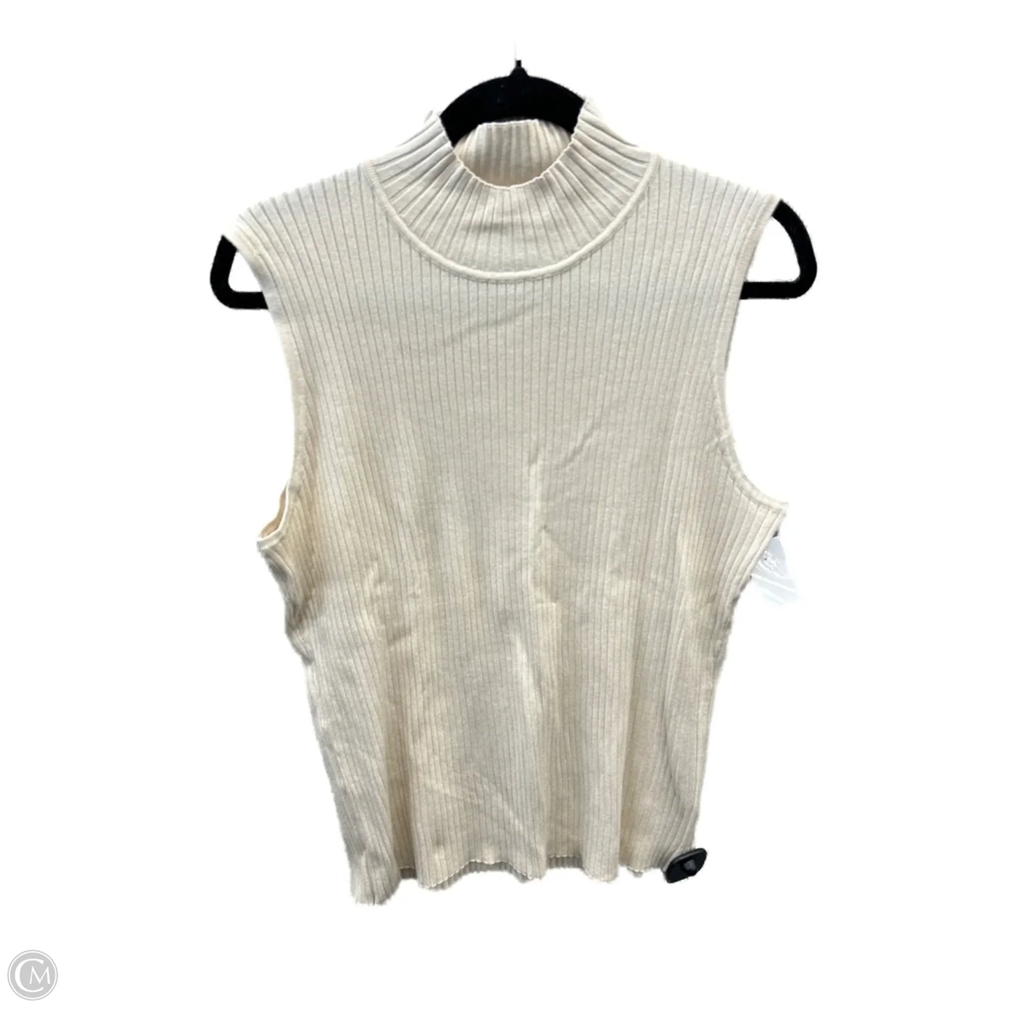 Top Sleeveless By Ophelia Roe In Cream, Size: 1x