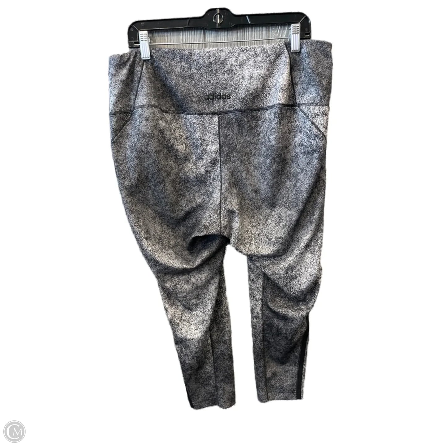 Athletic Leggings By Adidas In Grey, Size: 3x