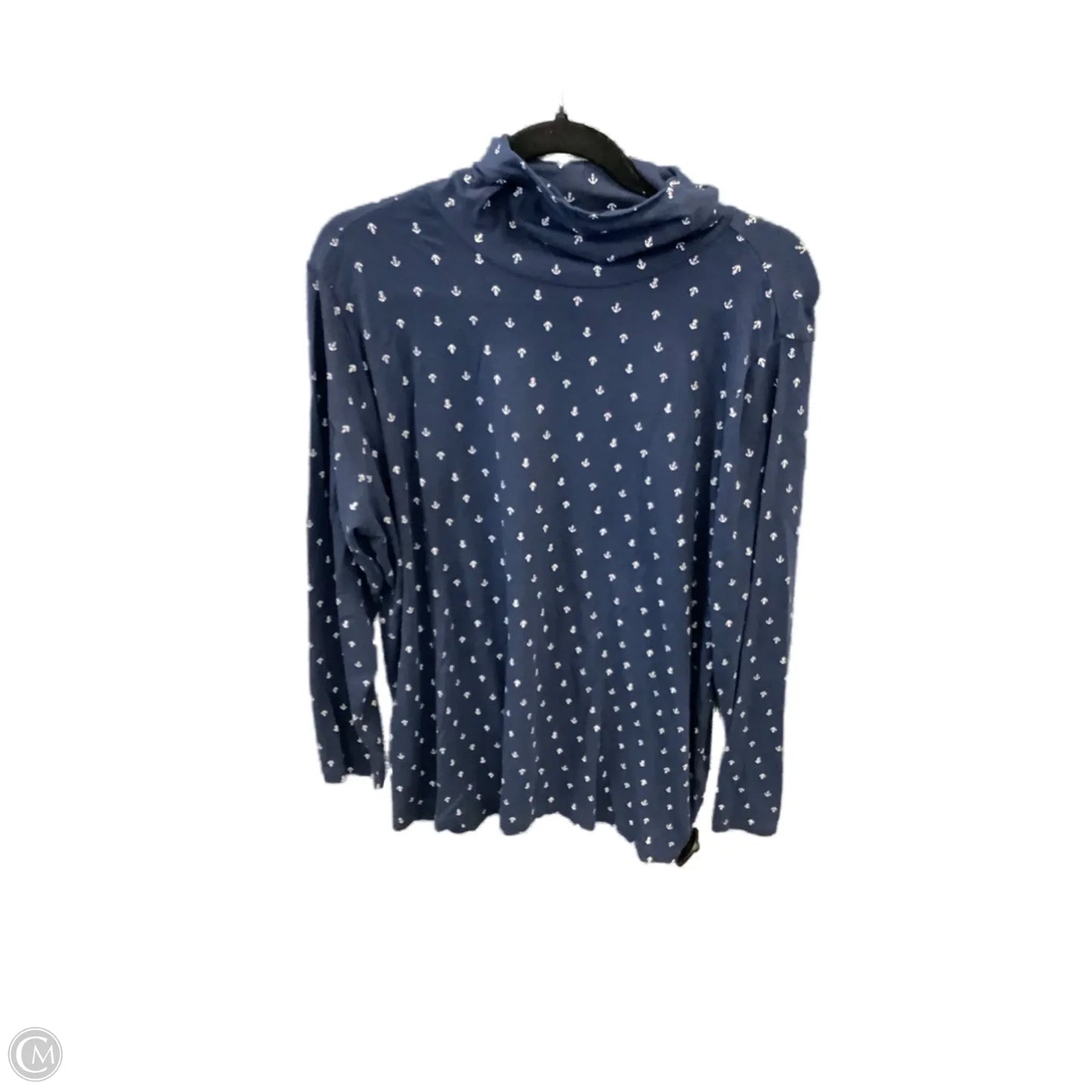 Top Long Sleeve By Lands End In Navy, Size: 2x