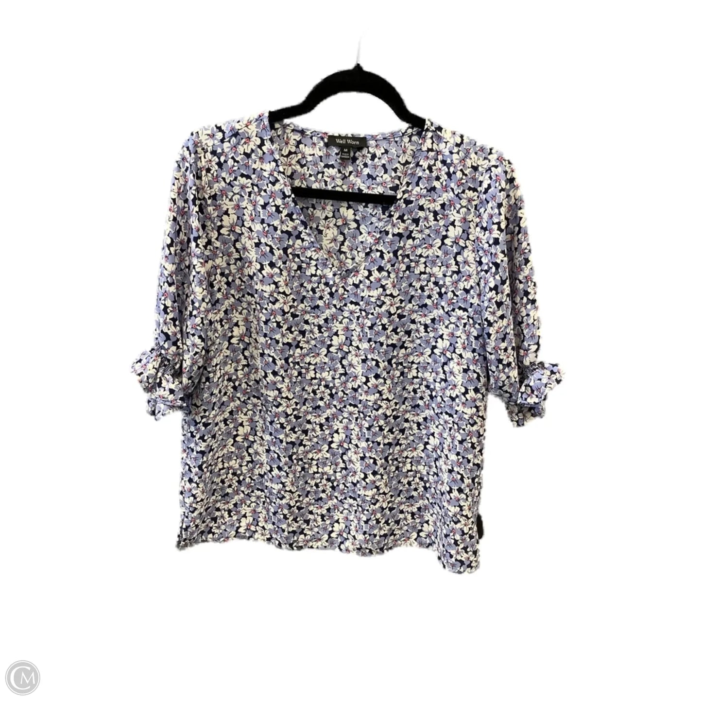 Top Short Sleeve By Clothes Mentor In Floral Print, Size: M