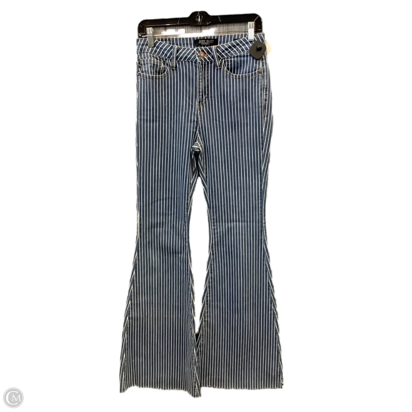 Jeans Flared By Judy Blue In Striped Pattern, Size: 8