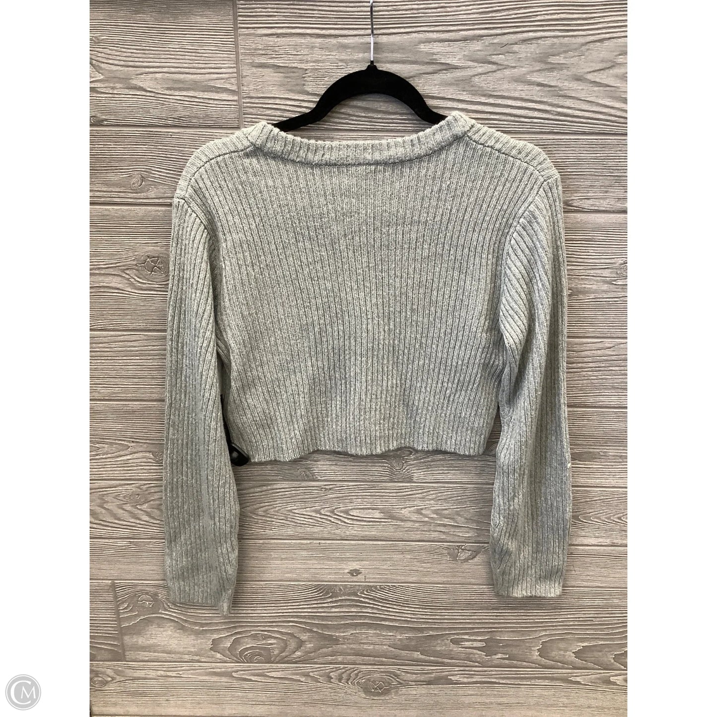 Sweater Cardigan By Divided In Grey, Size: S