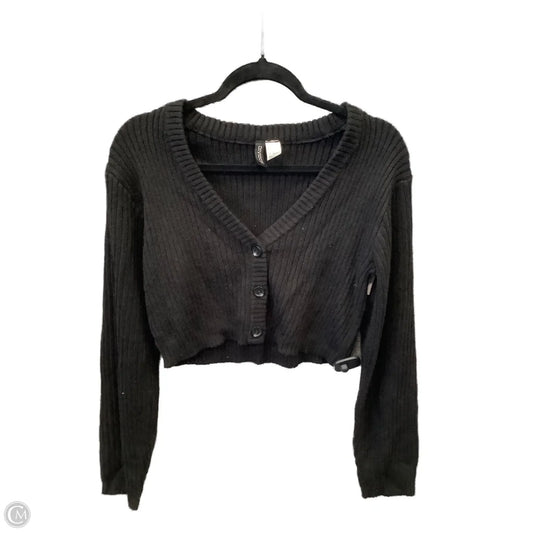 Sweater Cardigan By Divided In Black, Size: S