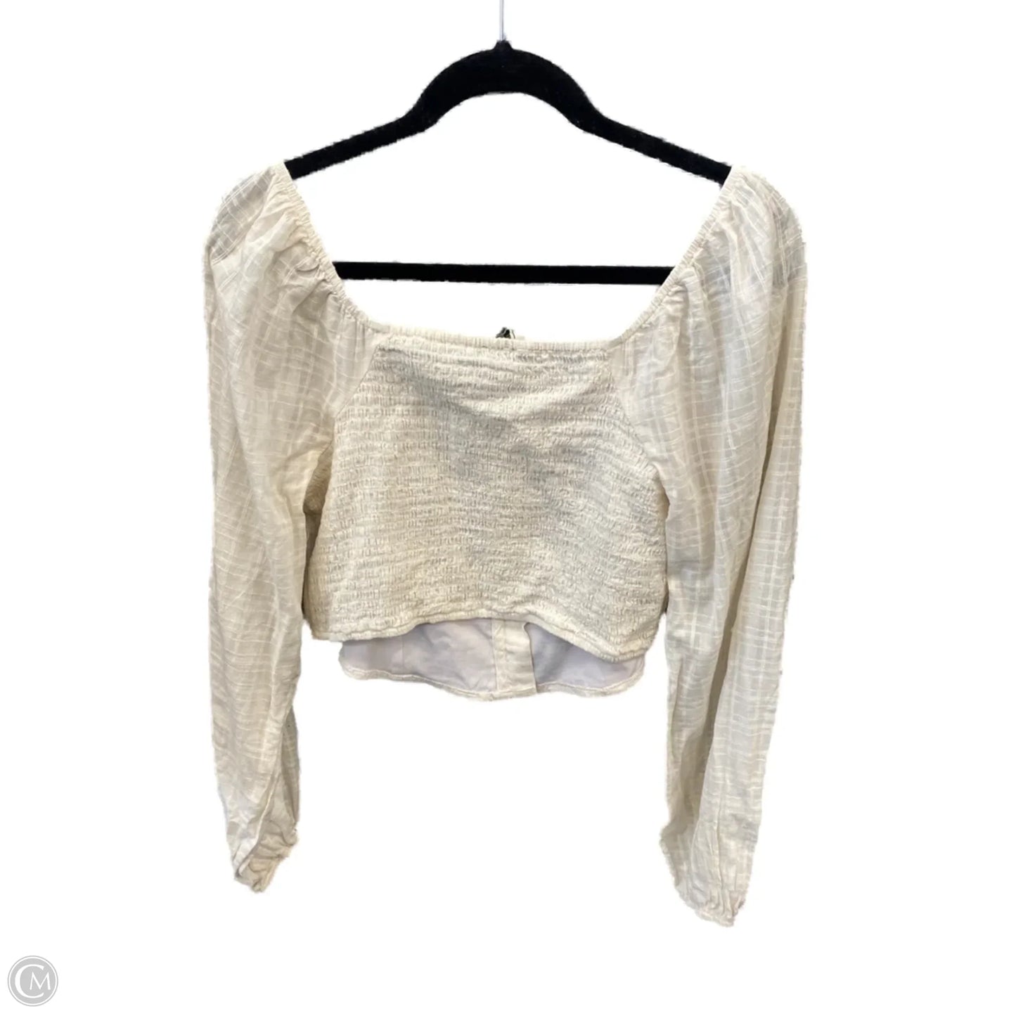 Top Long Sleeve By American Eagle In Cream, Size: Xl