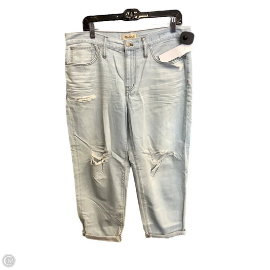 Jeans Cropped By Madewell In Blue Denim, Size: 10p