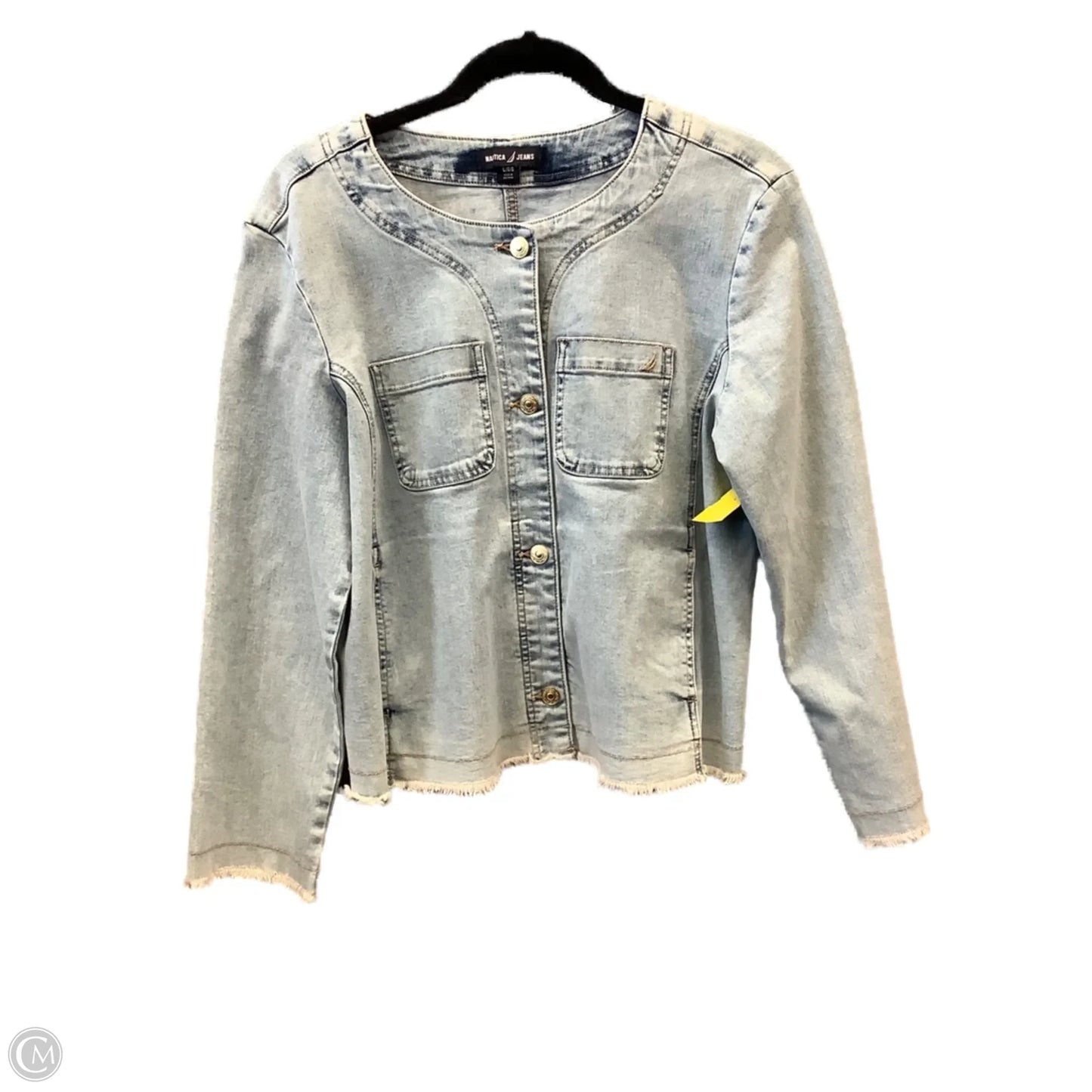 Jacket Denim By Nautica In Blue Denim, Size: L