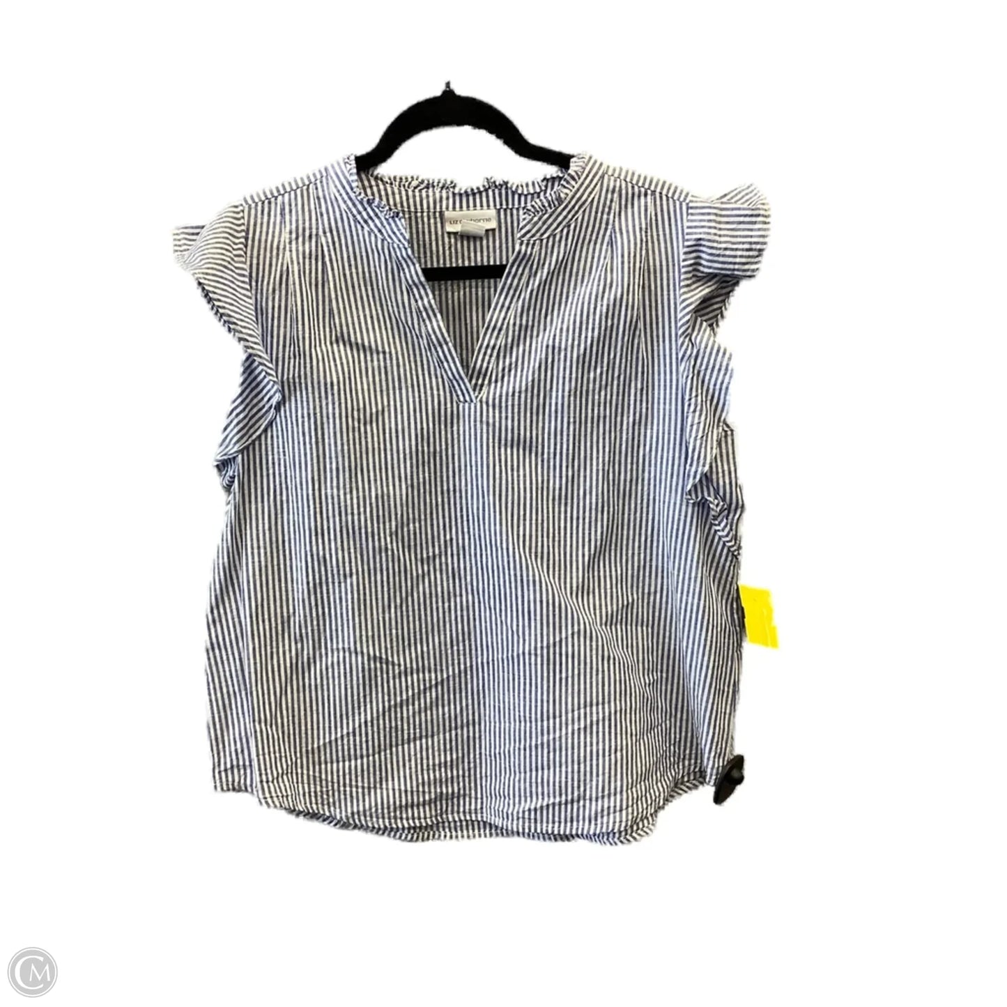 Top Short Sleeve By Liz Claiborne In Striped Pattern, Size: M