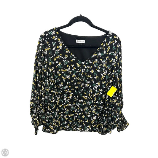 Top Long Sleeve By Clothes Mentor In Black, Size: L