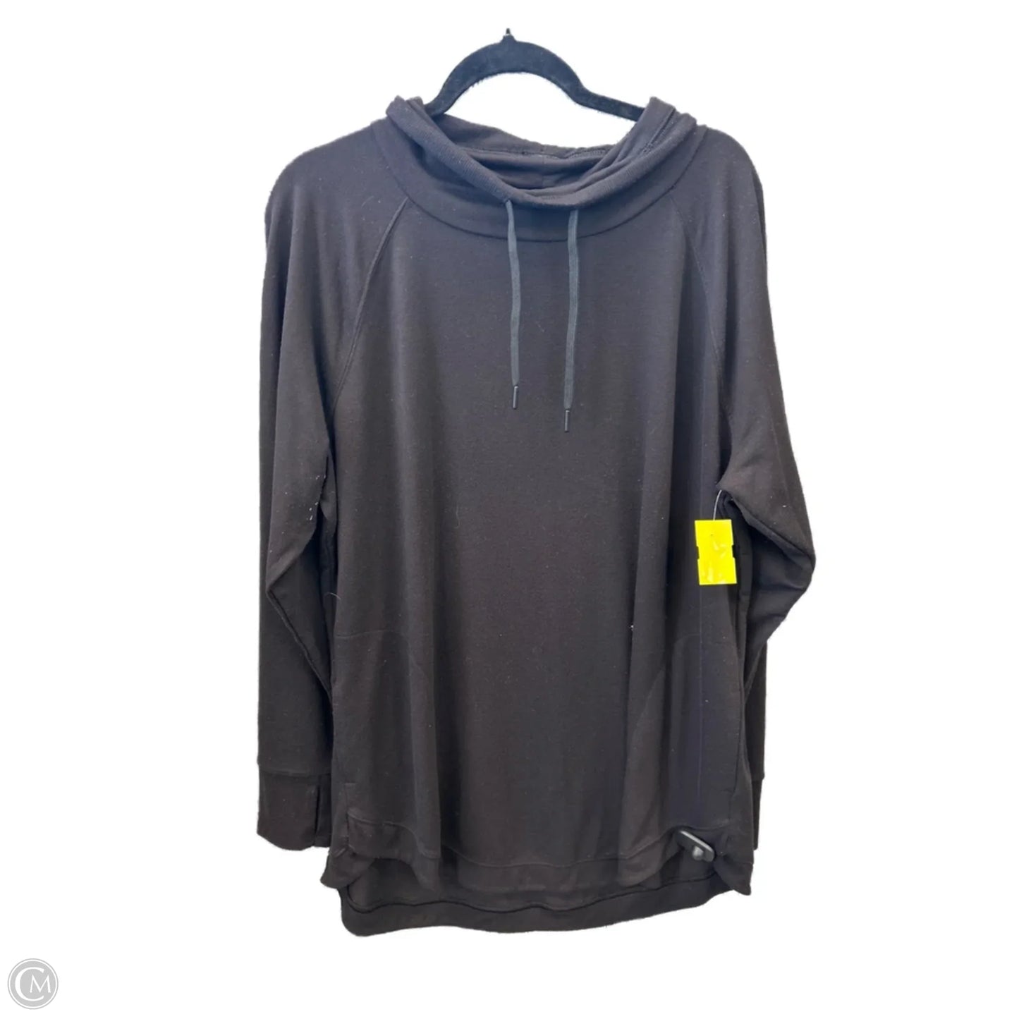 Athletic Top Long Sleeve Collar By Tek Gear In Black, Size: Xxl