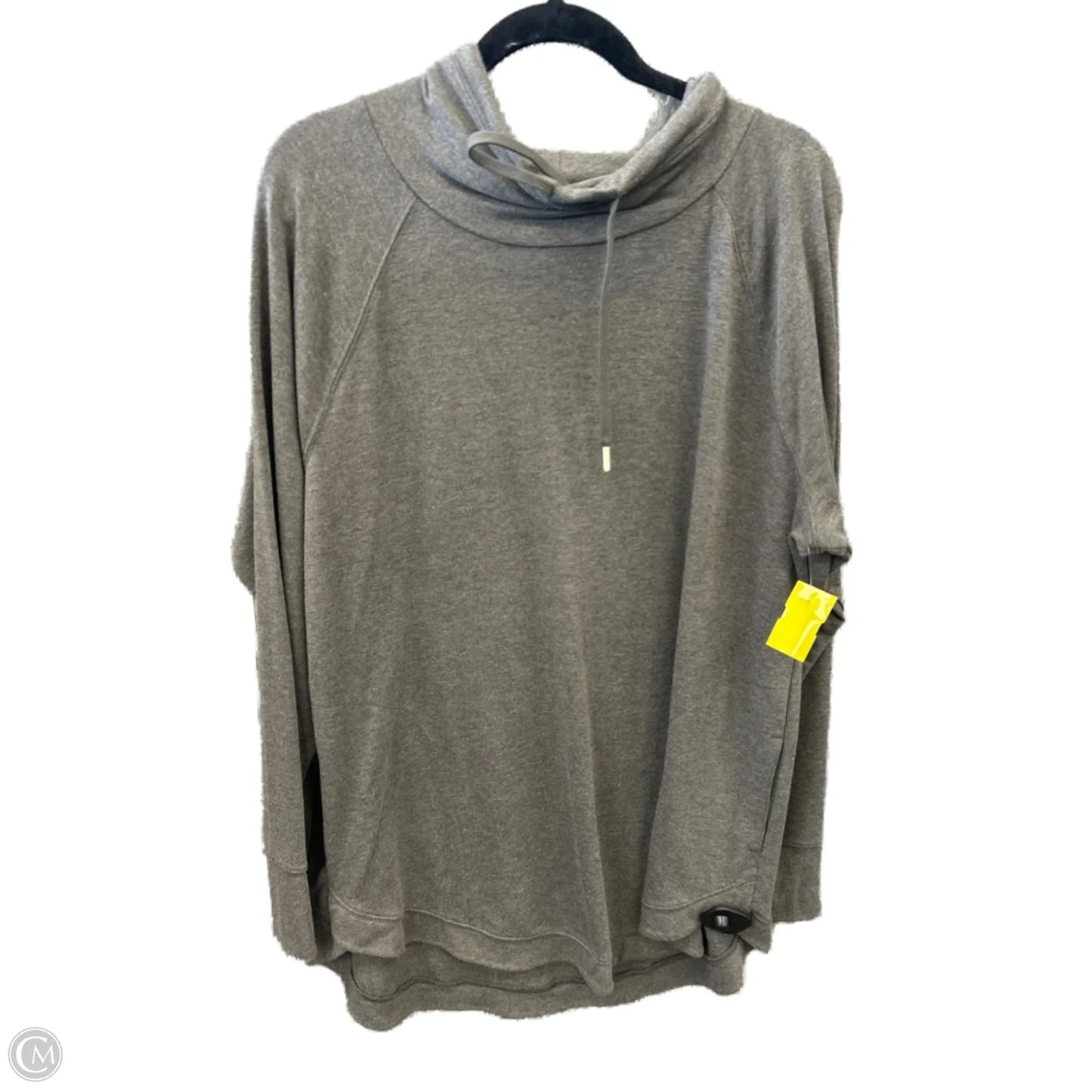 Athletic Top Long Sleeve Collar By Tek Gear In Grey, Size: Xxl