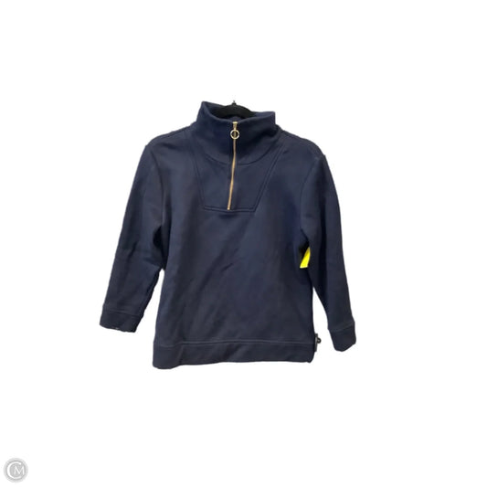 Sweatshirt Collar By Talbots In Navy, Size: M