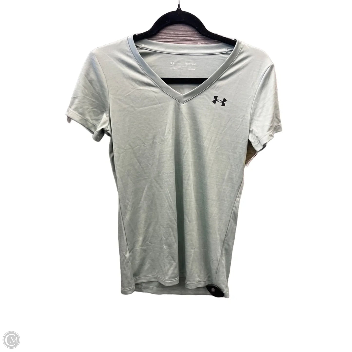 Athletic Top Short Sleeve By Under Armour In Green, Size: Xs