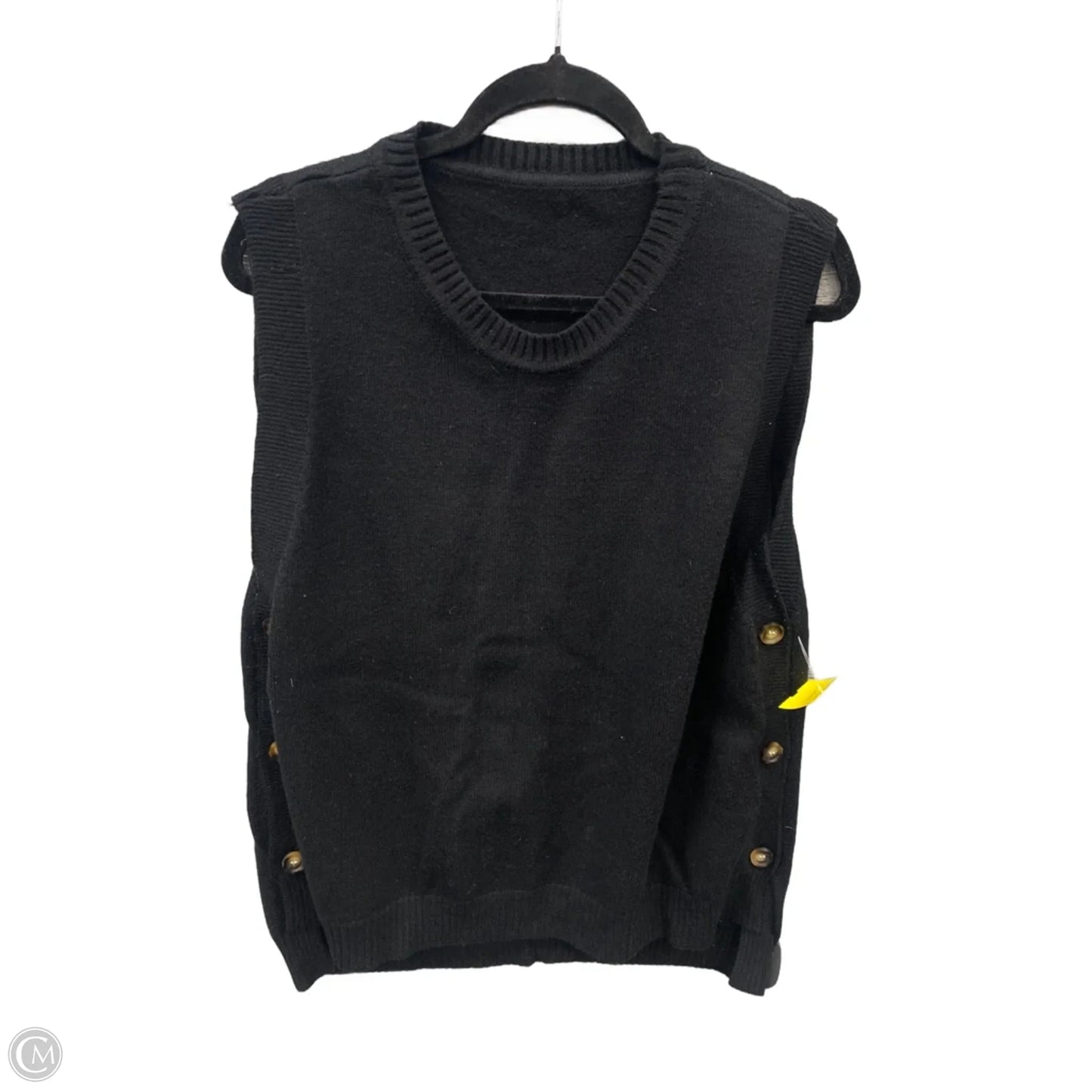 Vest Sweater By Clothes Mentor In Black, Size: Xl