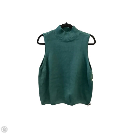 Vest Sweater By Loft In Green, Size: Xl