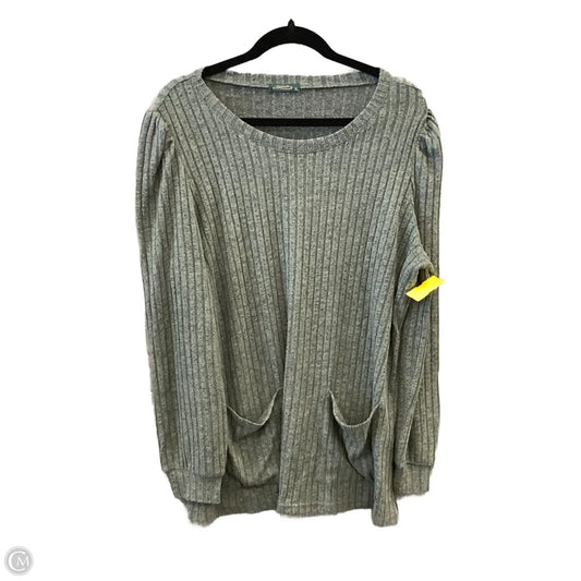 Top Long Sleeve By Clothes Mentor In Grey, Size: Xl