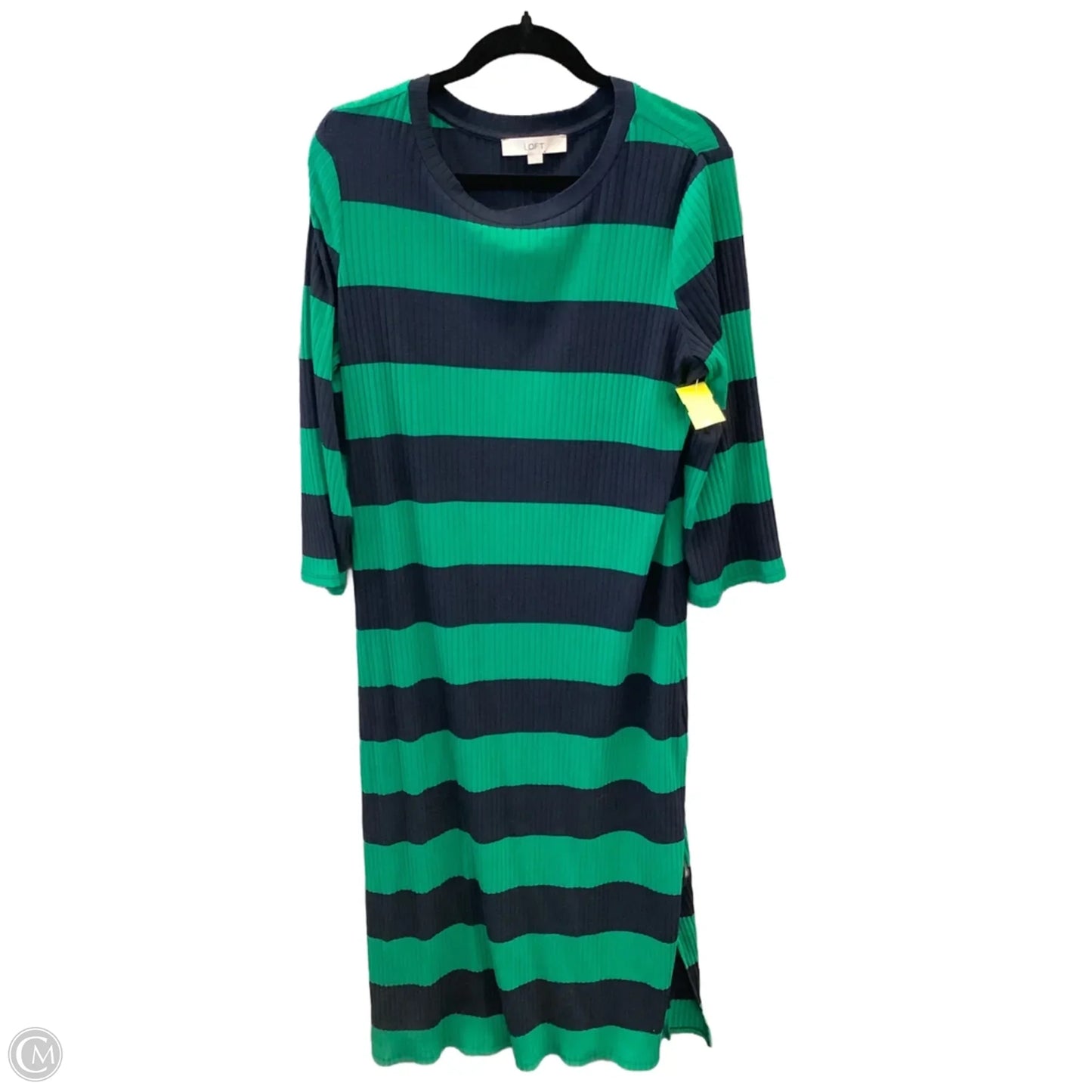 Dress Casual Maxi By Loft In Blue & Green, Size: L