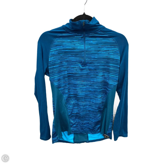 Athletic Top Long Sleeve Collar By Champion In Blue, Size: S