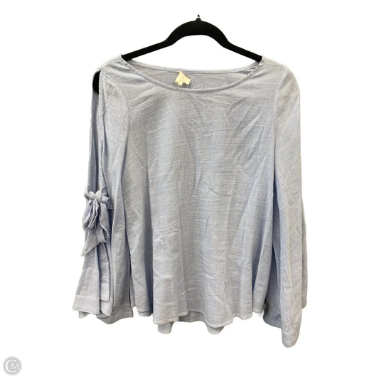 Top Long Sleeve By Hem & Thread In Blue, Size: S