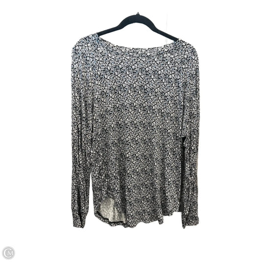 Top Long Sleeve By Loft In Floral Print, Size: M