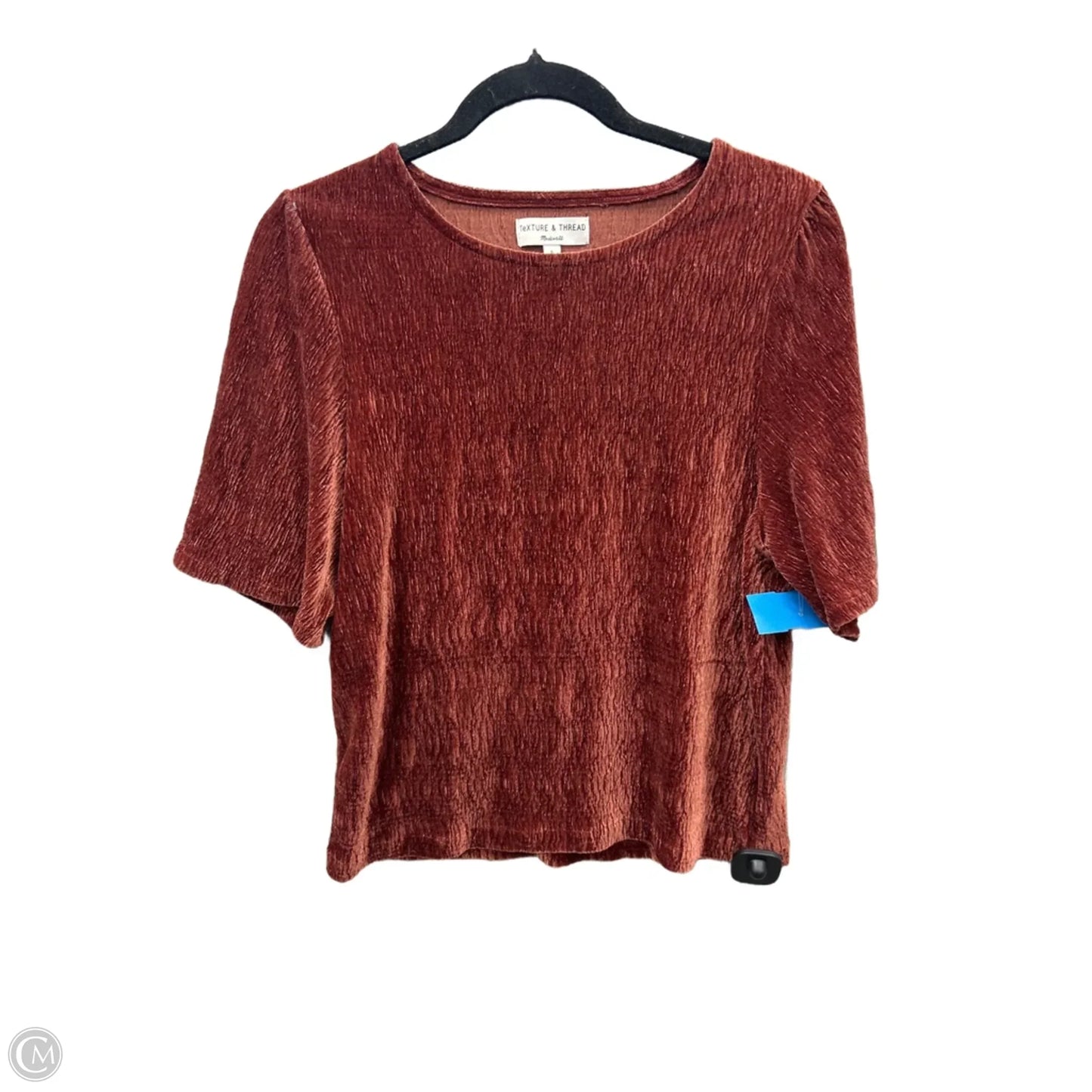 Top Short Sleeve By Madewell In Orange, Size: S