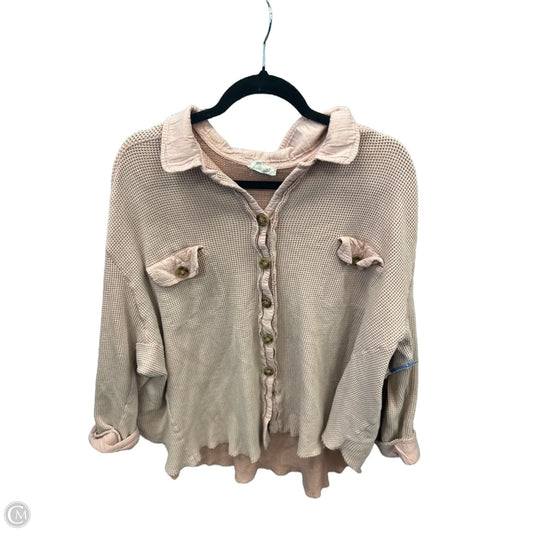 Top Long Sleeve By Bibi In Pink, Size: L