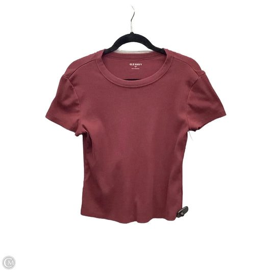 Top Short Sleeve By Old Navy In Maroon, Size: L