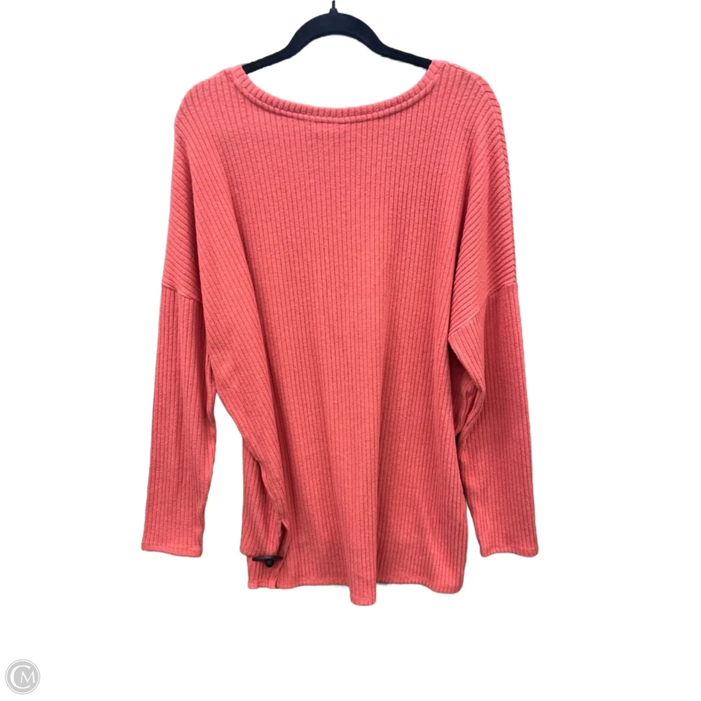 Top Long Sleeve By Time And Tru In Pink, Size: L