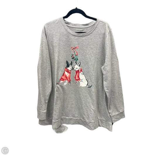 Top Long Sleeve By Lane Bryant In Grey, Size: 1x