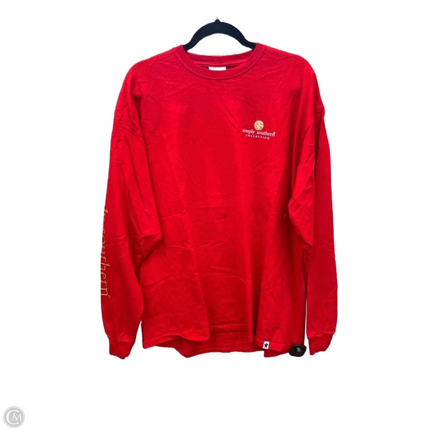 Top Long Sleeve By Simply Southern In Red, Size: Xl