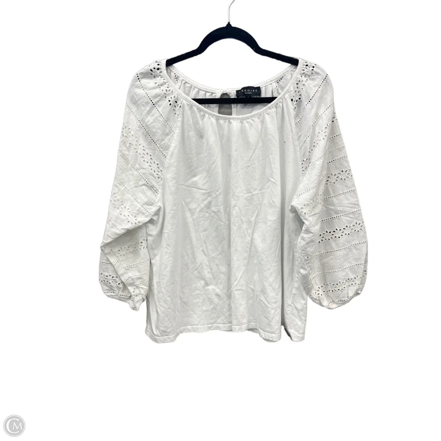 Top Long Sleeve By Premise In White, Size: 1x