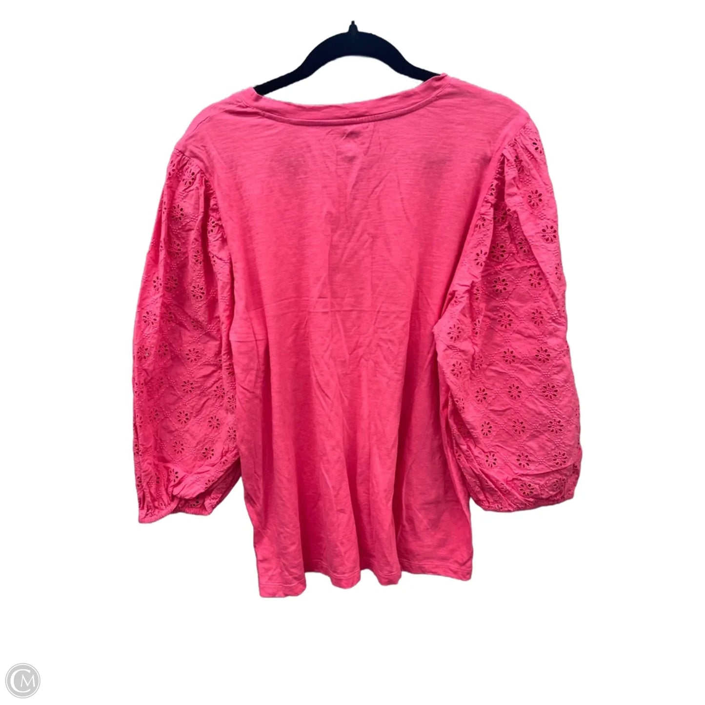 Top Long Sleeve By St Johns Bay In Pink, Size: Xxl