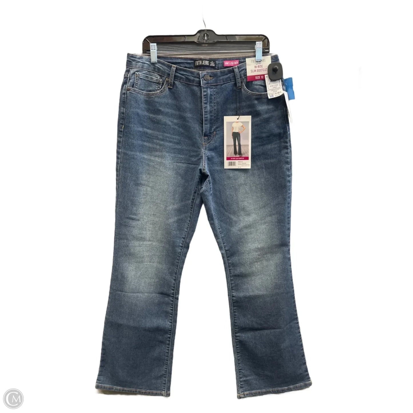 Jeans Boot Cut By Cmf In Blue Denim, Size: 12