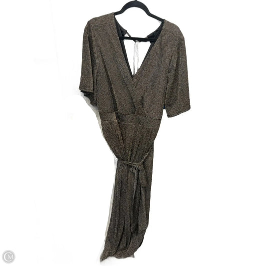 Dress Party Midi By Torrid In Black & Gold, Size: 2x