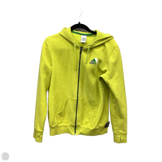 Sweatshirt Hoodie By Adidas In Green, Size: L