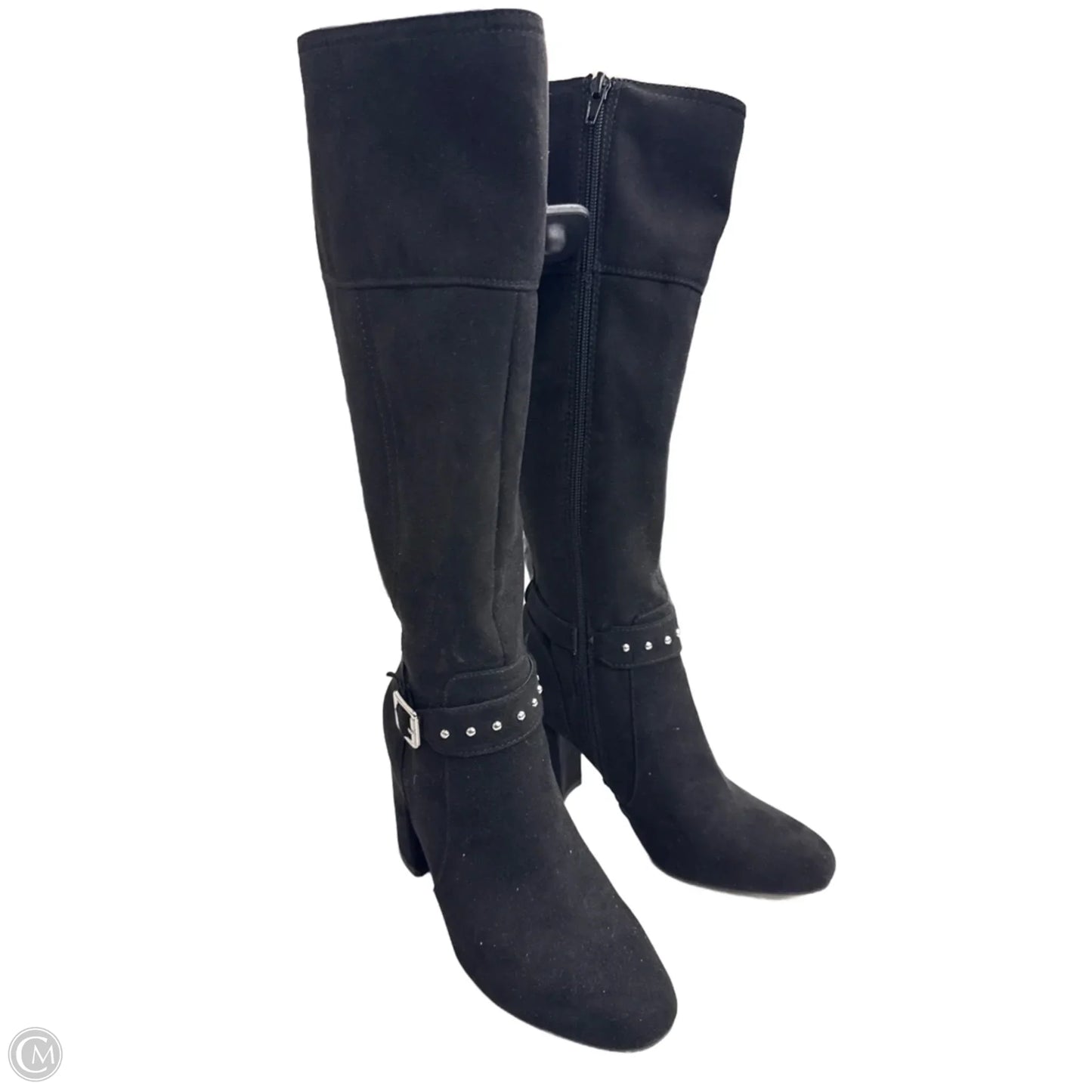Boots Mid-calf Heels By Kelly And Katie In Black, Size: 7