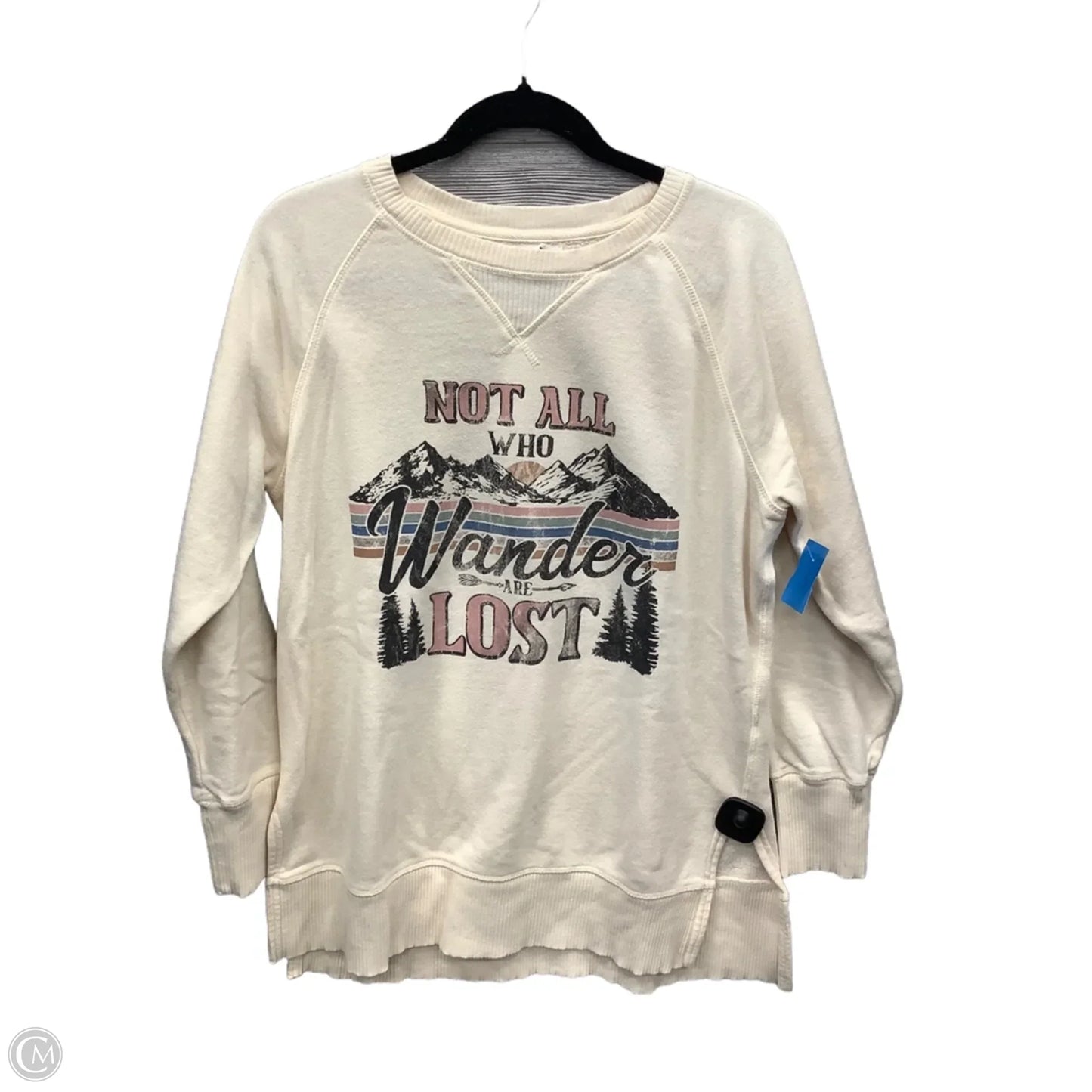 Sweatshirt Crewneck By Maurices In Cream, Size: M