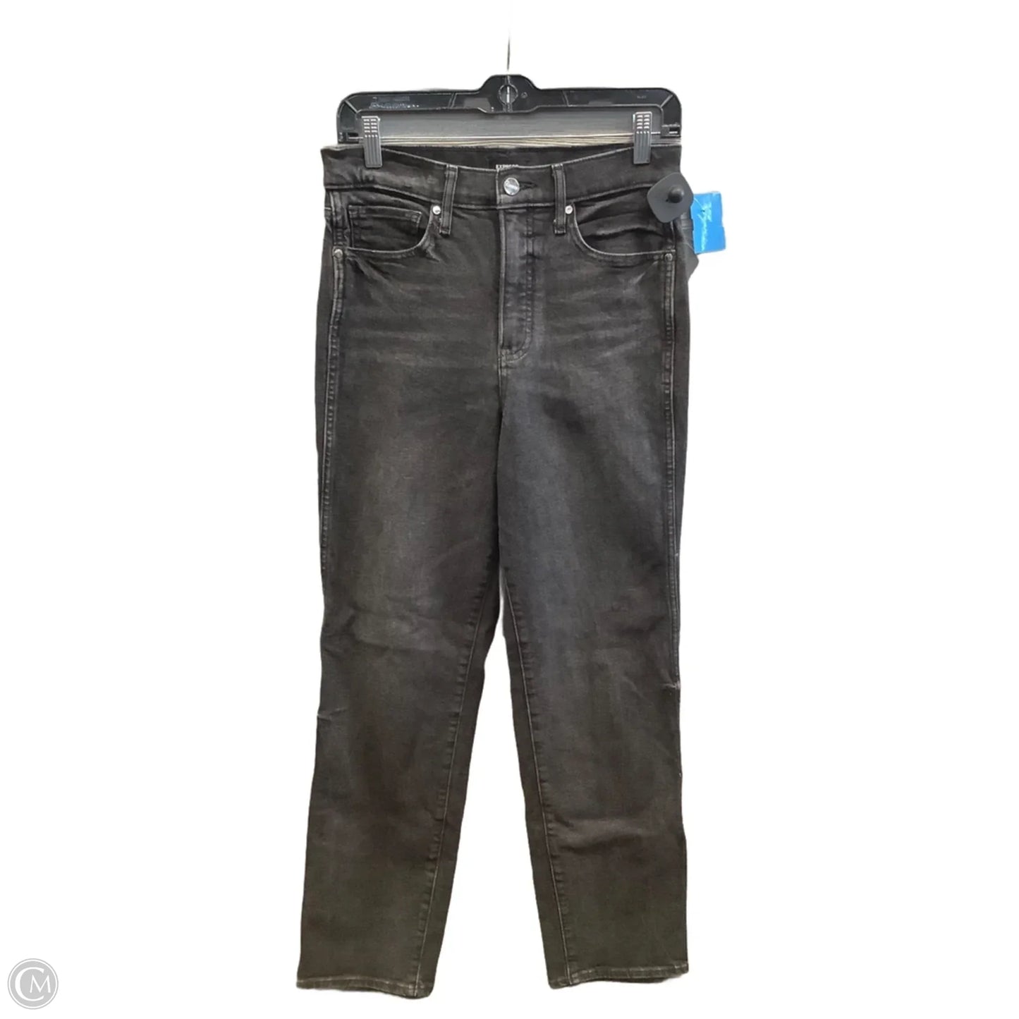 Jeans Straight By Express In Black Denim, Size: 6