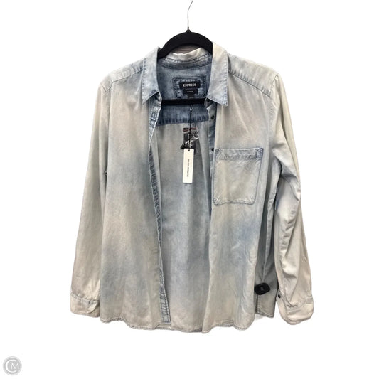 Top Long Sleeve By Express In Blue, Size: M
