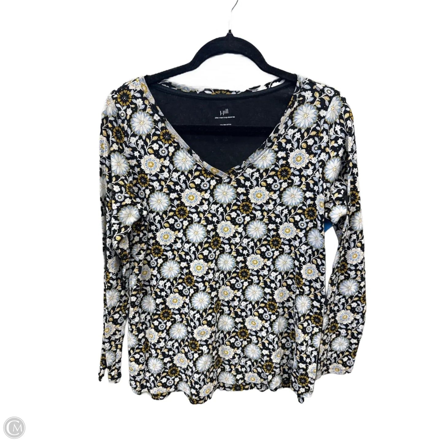 Top Long Sleeve By J. Jill In Floral Print, Size: M