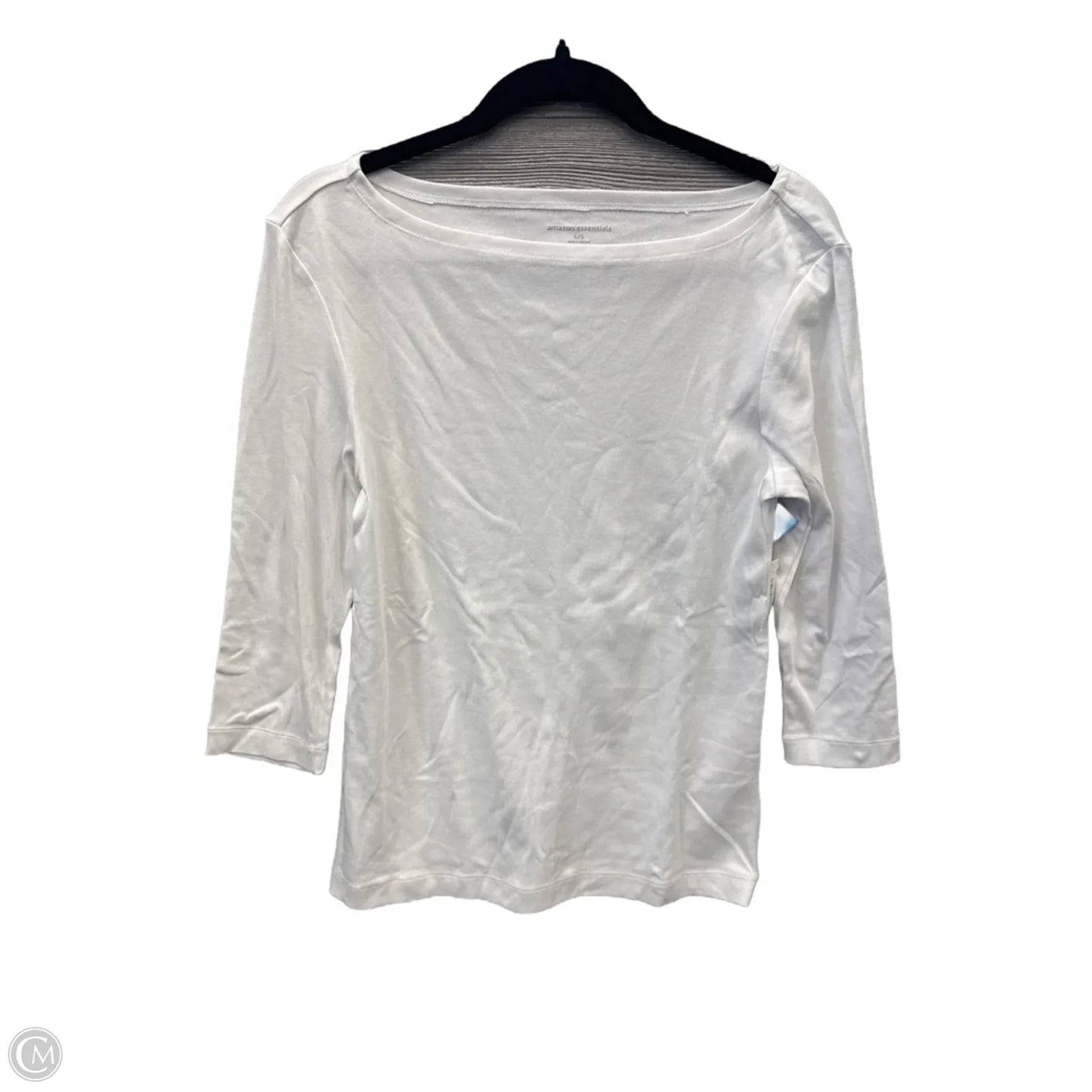 Top 3/4 Sleeve By Amazon Essentials In White, Size: L