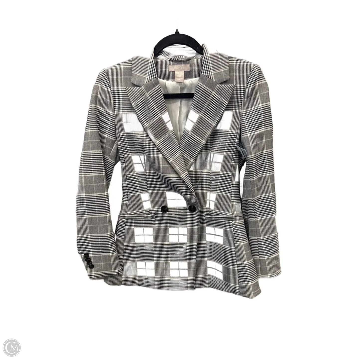 Blazer By H&m In Plaid Pattern, Size: S