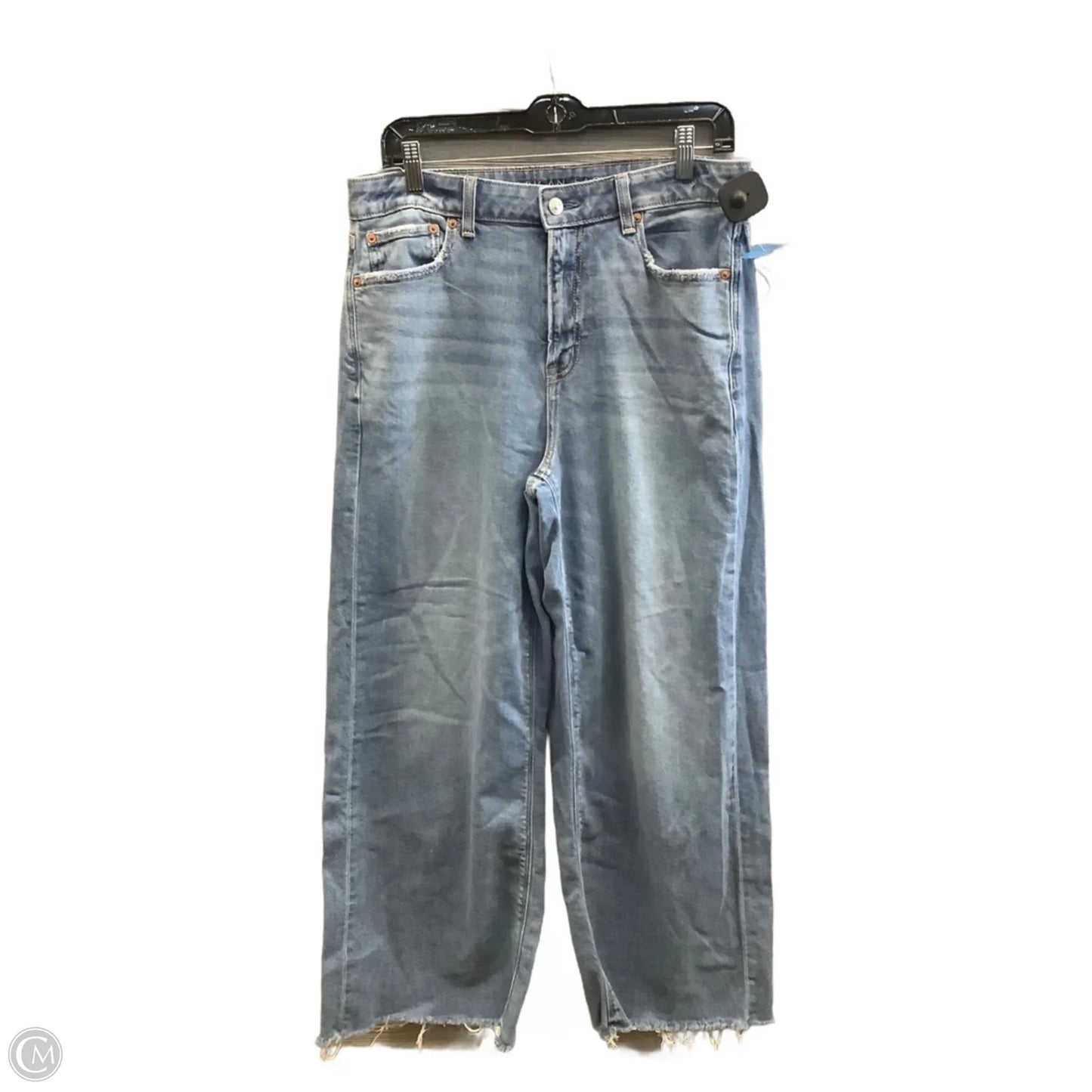 Jeans Wide Leg By American Eagle In Blue Denim, Size: 8