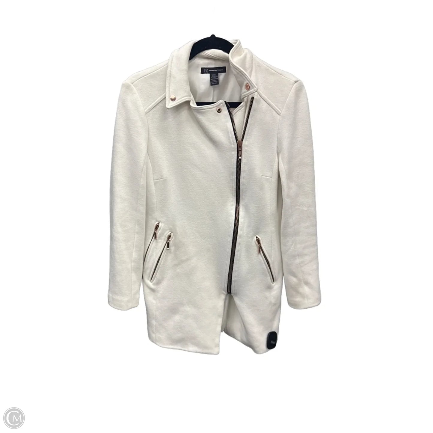 Jacket Moto By International Concepts In White, Size: S