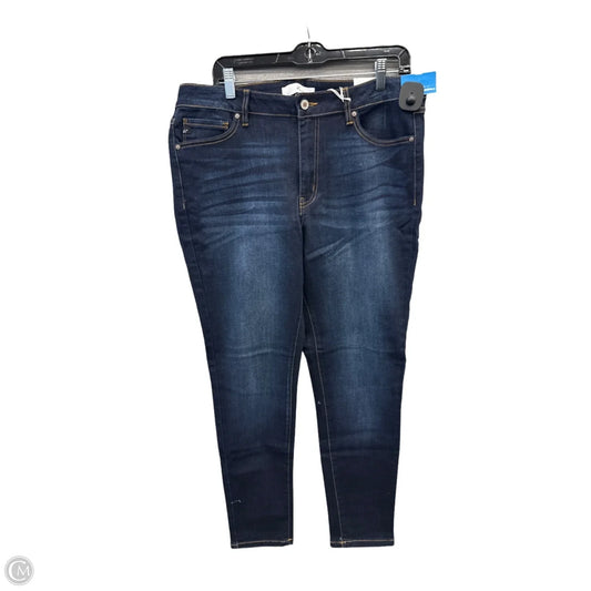 Jeans Skinny By Kancan In Blue Denim, Size: 14