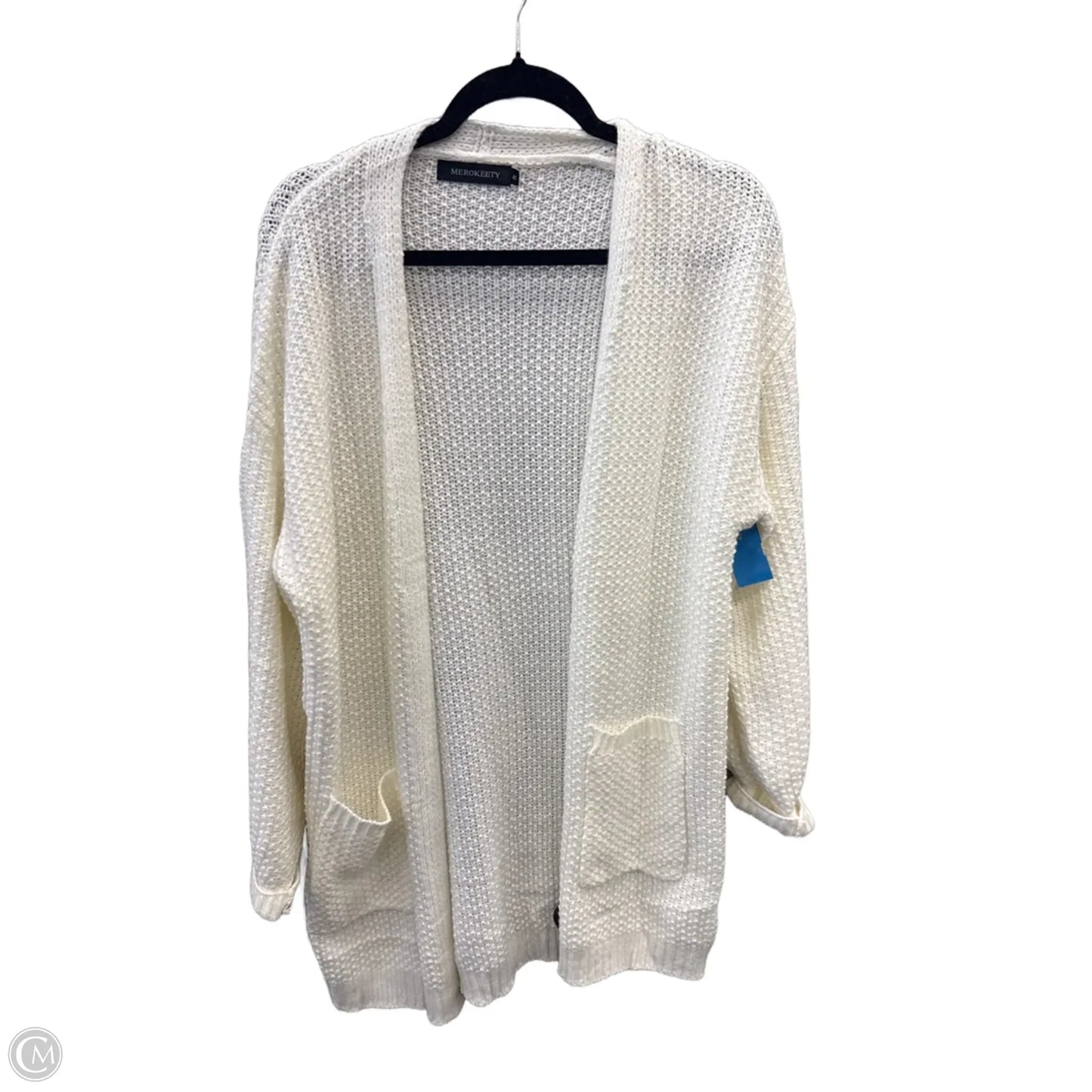 Sweater Cardigan By Merokeety In White, Size: S
